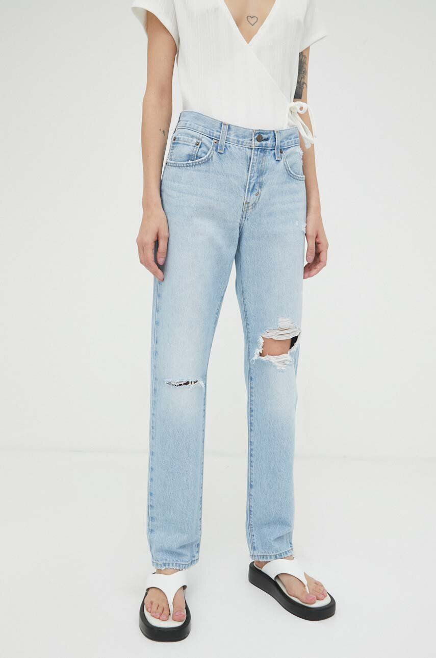 Levi's jeansi MIDDY STRAIGHT femei medium waist - Pled.ro