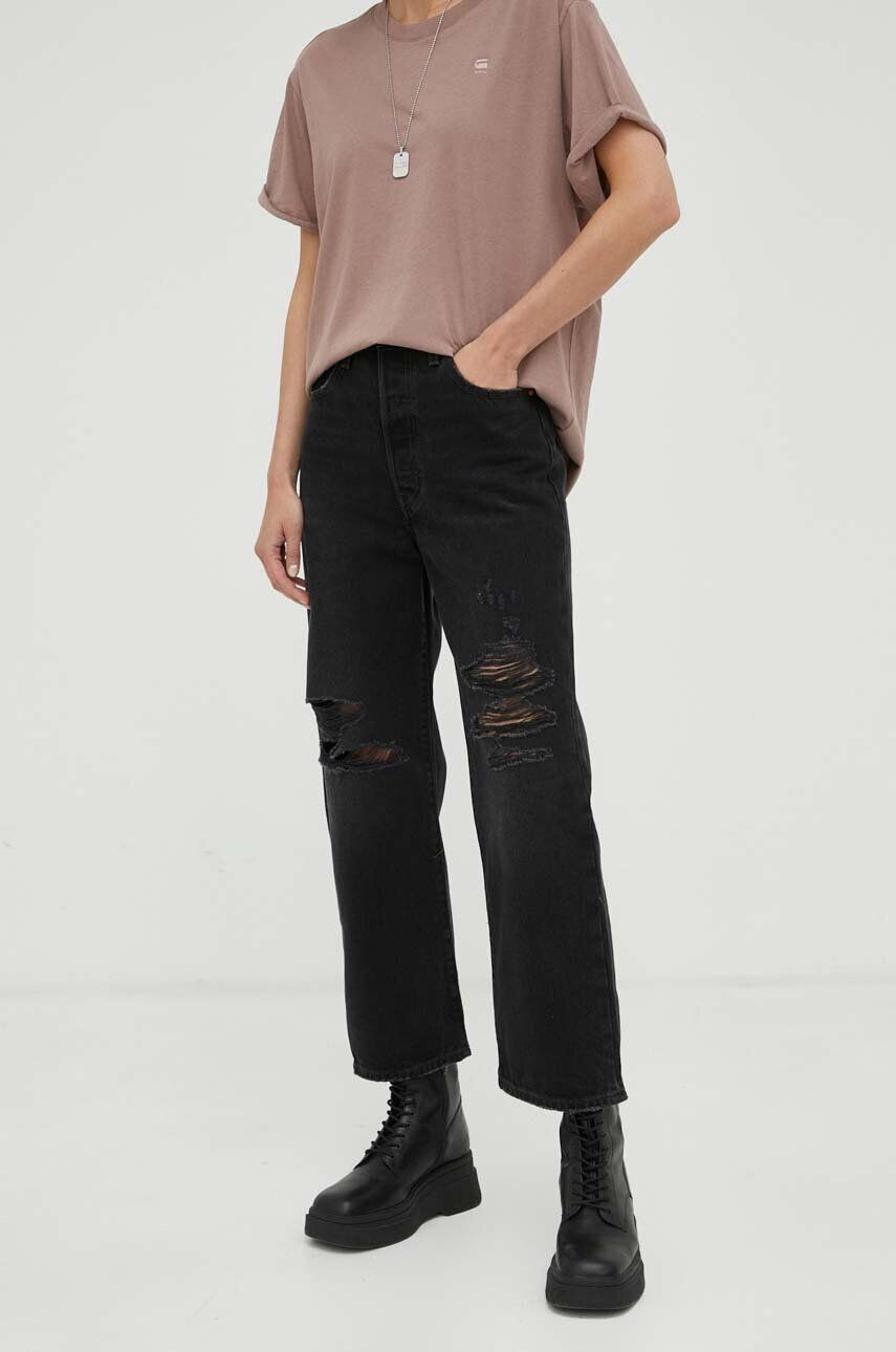 Levi's jeansi RIBCAGE STRAIGHT femei high waist - Pled.ro