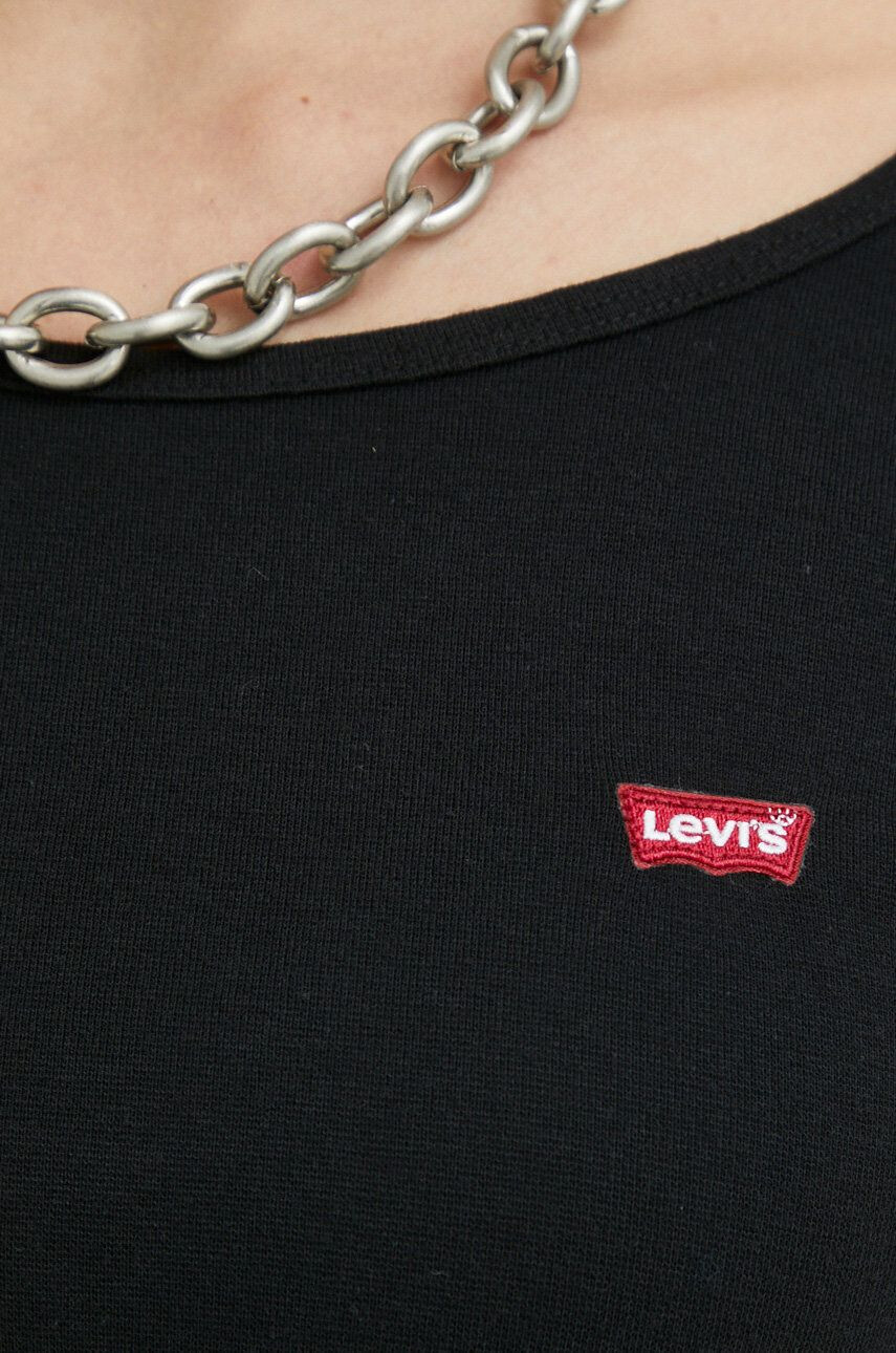 Levi's longsleeve 2-pack femei culoarea negru - Pled.ro