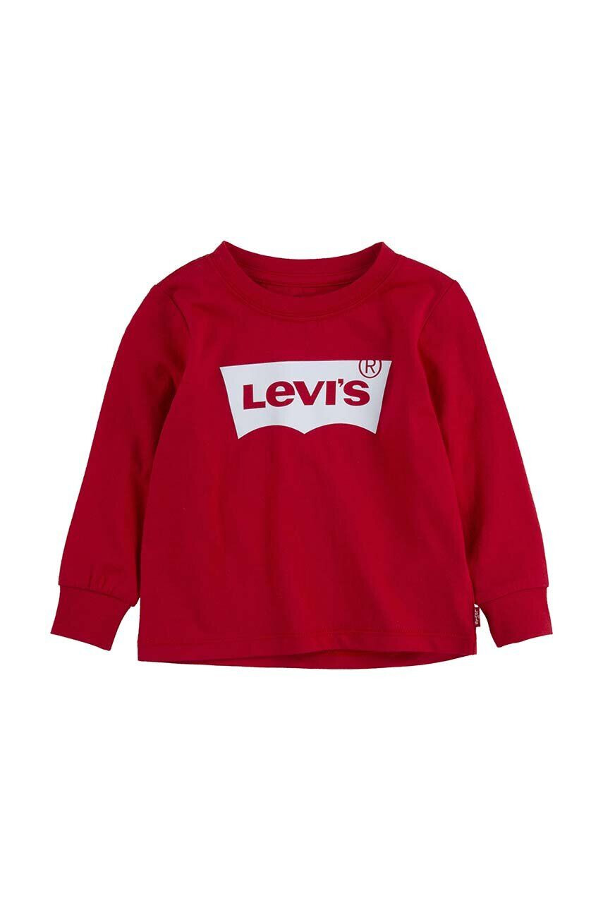 Levi's longsleeve copii culoarea rosu - Pled.ro