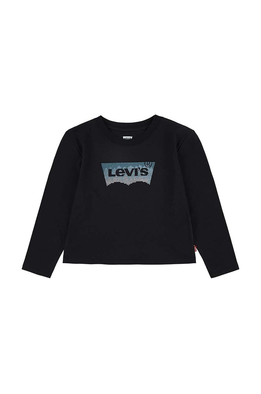 Levi's longsleeve copii culoarea negru - Pled.ro