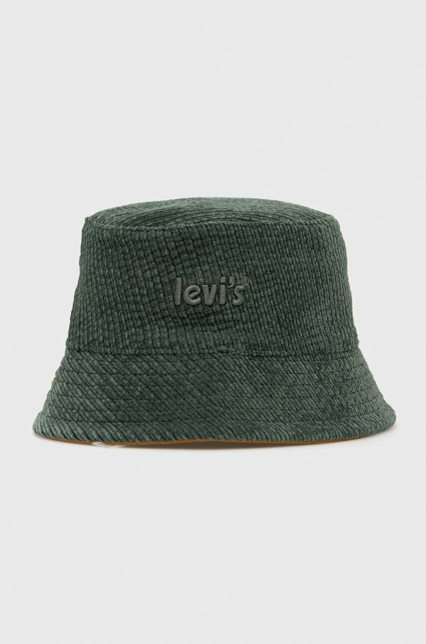 Levi's pălărie cu două fețe culoarea verde bumbac - Pled.ro