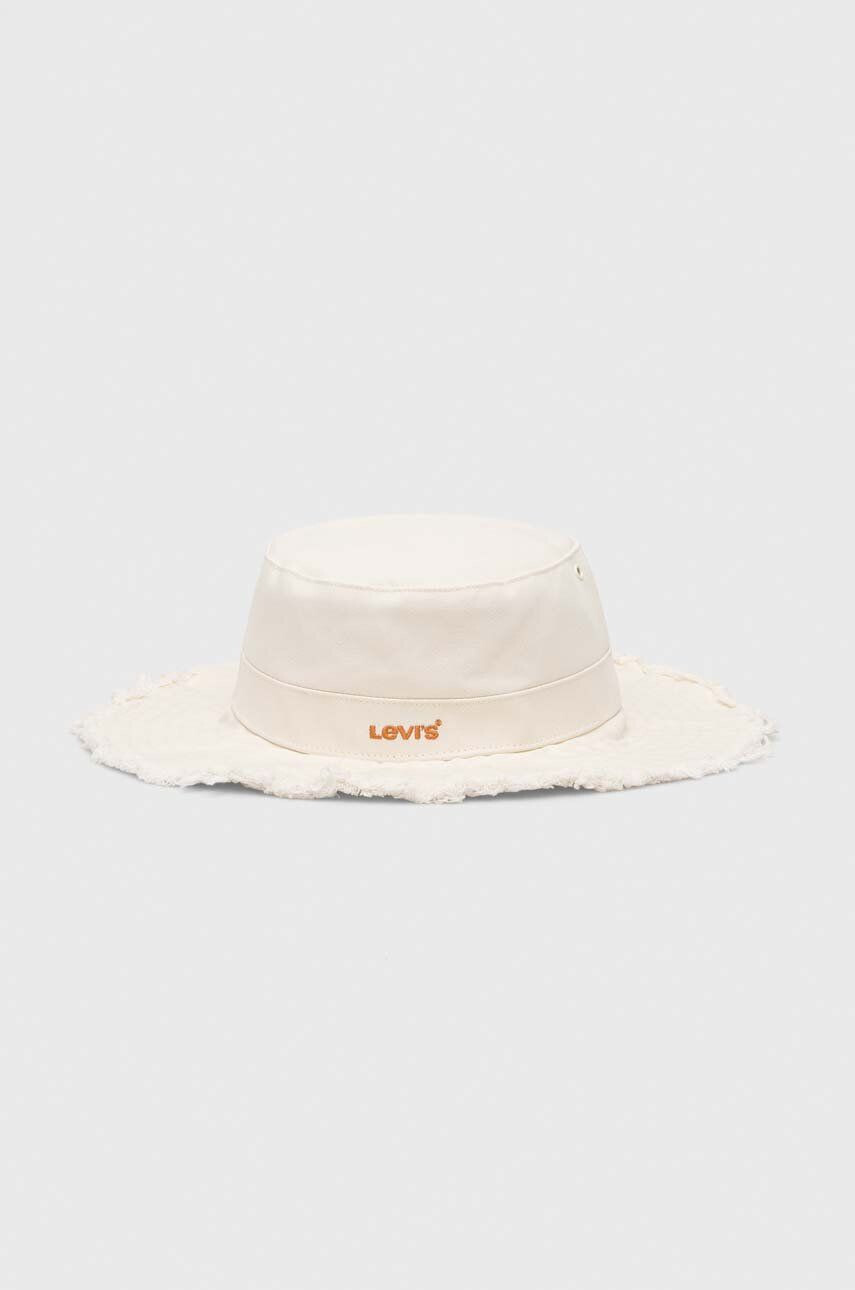 Levi's palarie din bumbac culoarea alb bumbac - Pled.ro