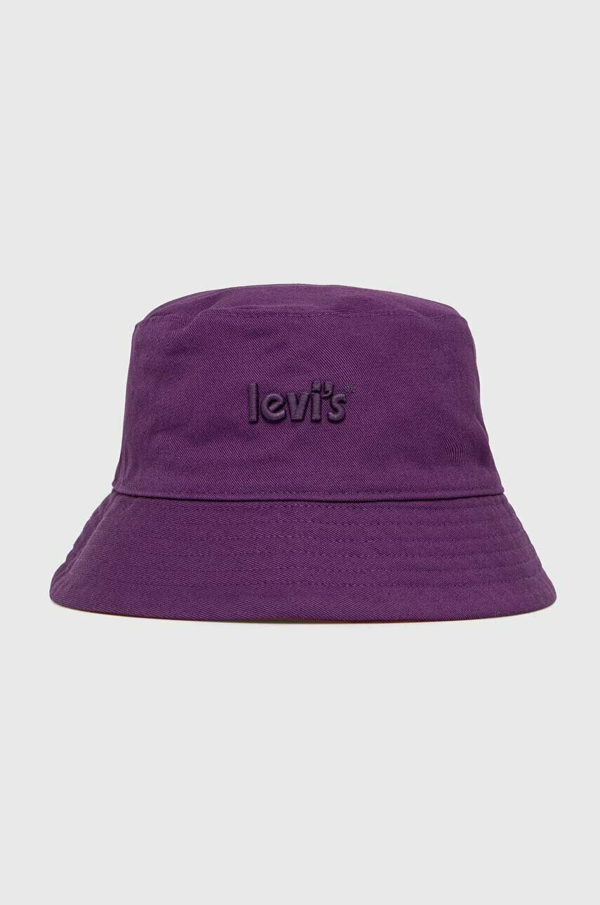 Levi's palarie reversibila din bumbac culoarea violet bumbac - Pled.ro