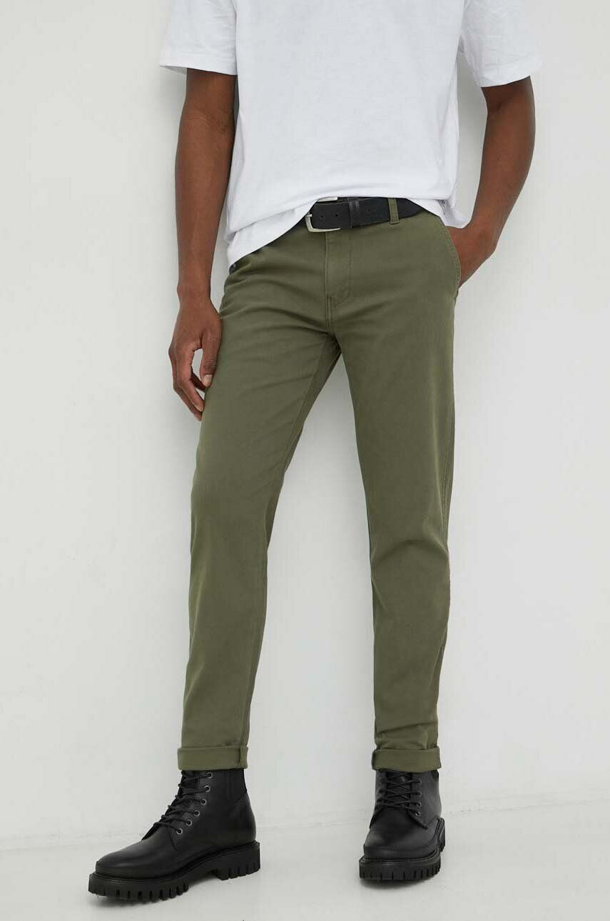 Levi's pantaloni barbati culoarea verde cu fason chinos - Pled.ro