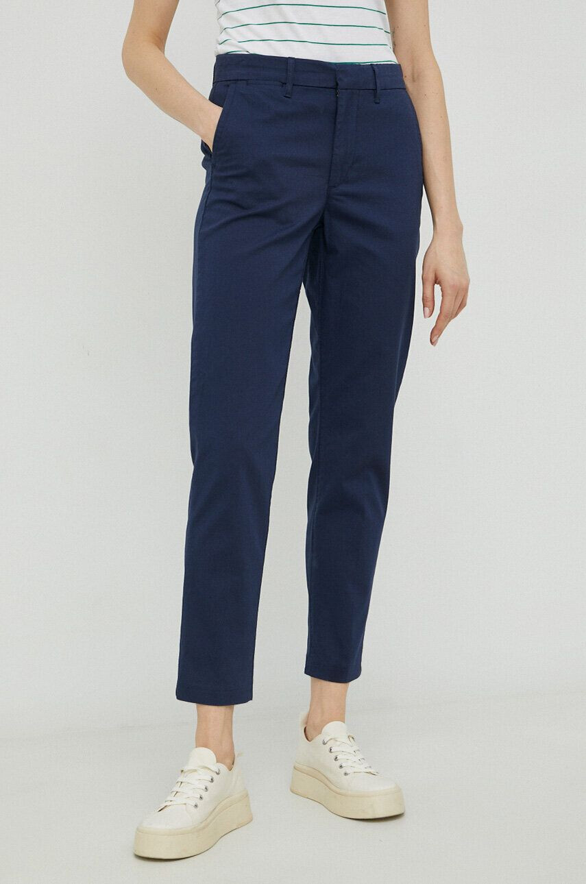 Levi's pantaloni femei culoarea albastru marin mulata medium waist - Pled.ro