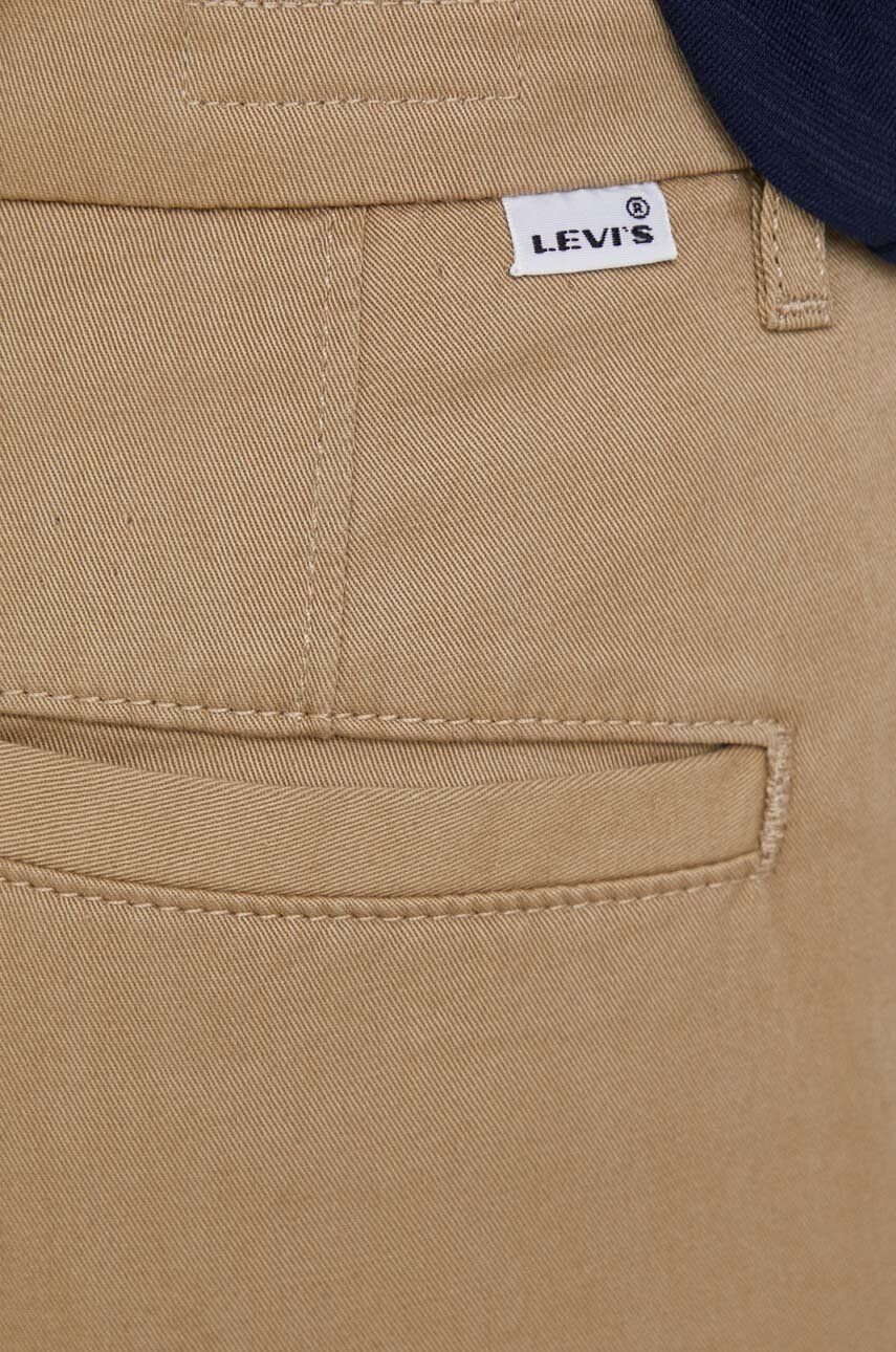 Levi's pantaloni femei culoarea bej fason chinos high waist - Pled.ro