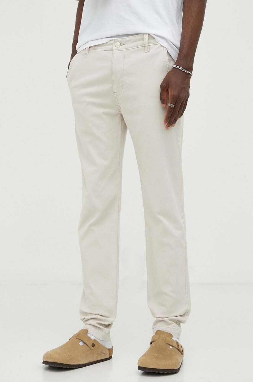 Levi's pantaloni barbati culoarea bej cu fason chinos - Pled.ro