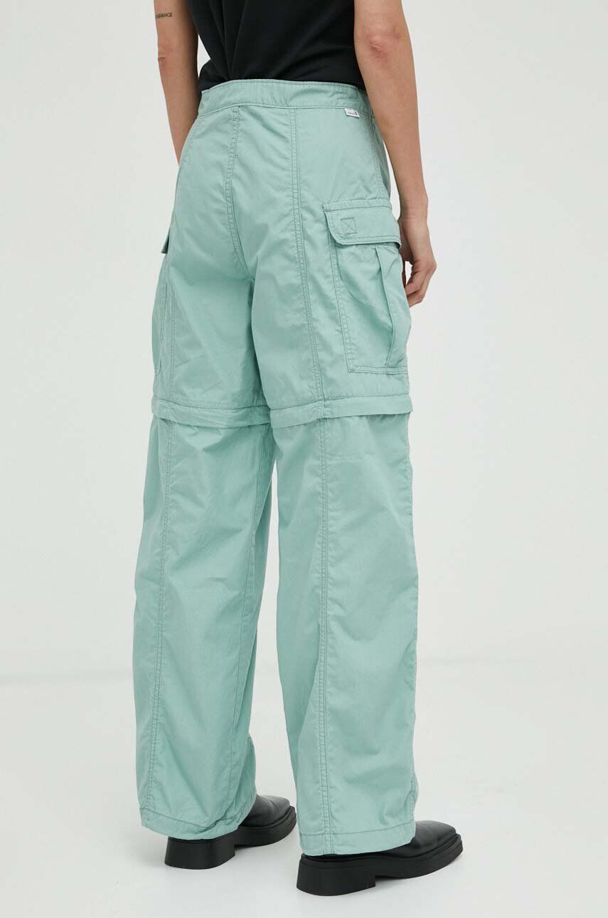 Levi's pantaloni CONVERTIBLE CARGO femei culoarea verde fit cargo high waist - Pled.ro