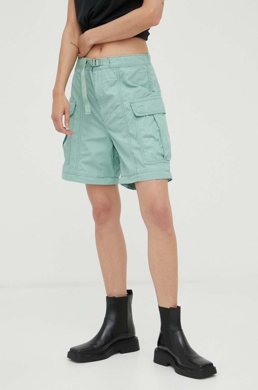 Levi's pantaloni CONVERTIBLE CARGO femei culoarea verde fit cargo high waist - Pled.ro