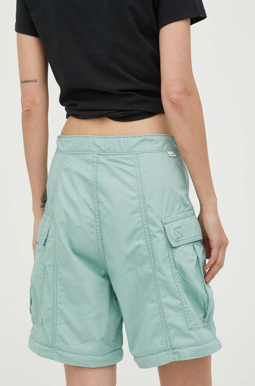 Levi's pantaloni CONVERTIBLE CARGO femei culoarea verde fit cargo high waist - Pled.ro