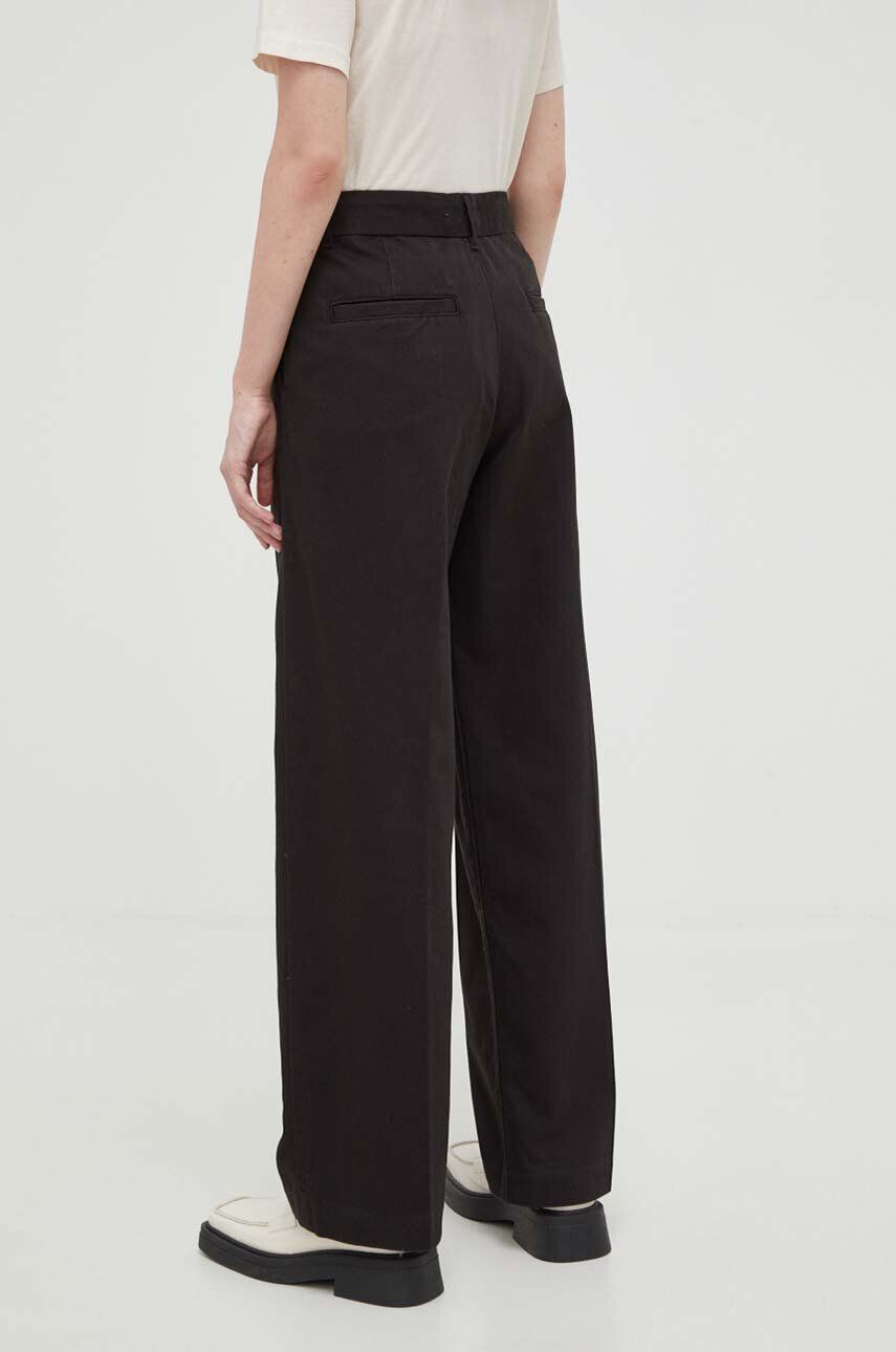 Levi's pantaloni de bumbac culoarea negru drept high waist - Pled.ro