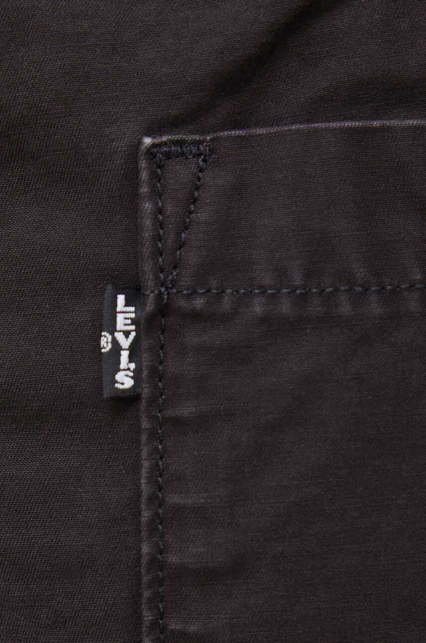 Levi's pantaloni de bumbac BAGGY CARGO culoarea negru drept medium waist - Pled.ro