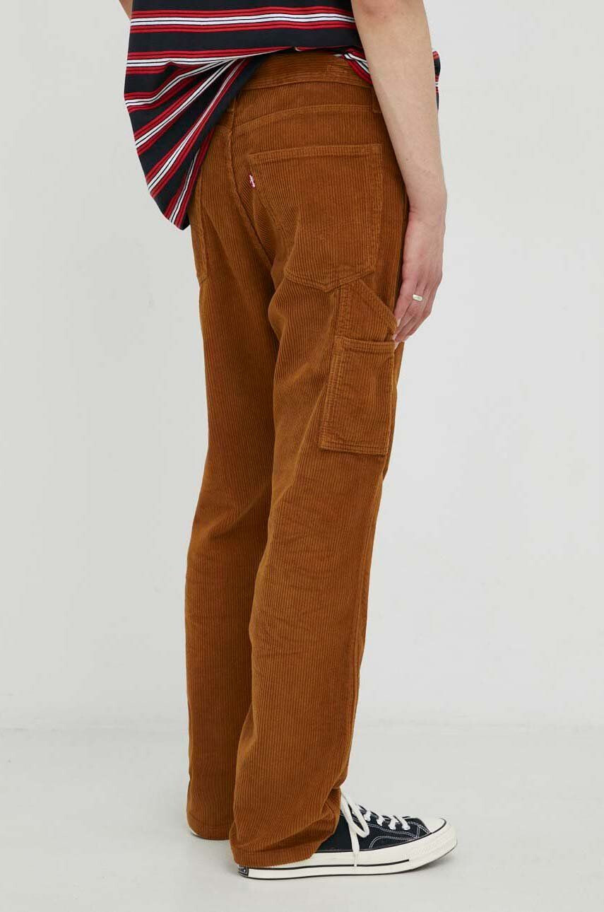 Levi's pantaloni de catifea cord barbati culoarea maro cu fason cargo - Pled.ro