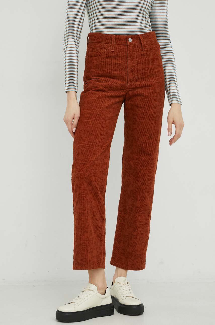 Levi's pantaloni de catifea cord femei high waist - Pled.ro