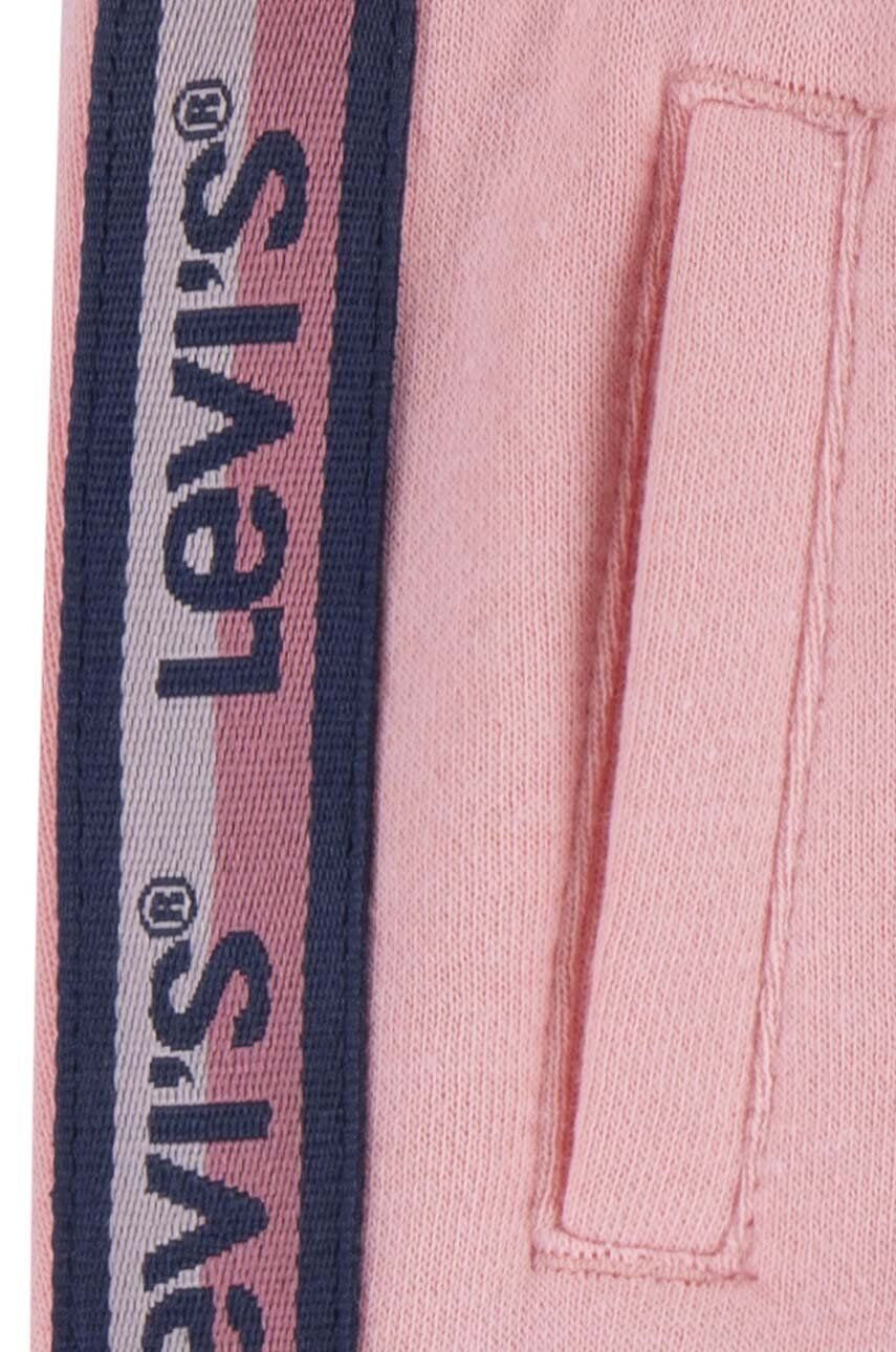 Levi's pantaloni de trening pentru bebeluși culoarea roz cu imprimeu - Pled.ro