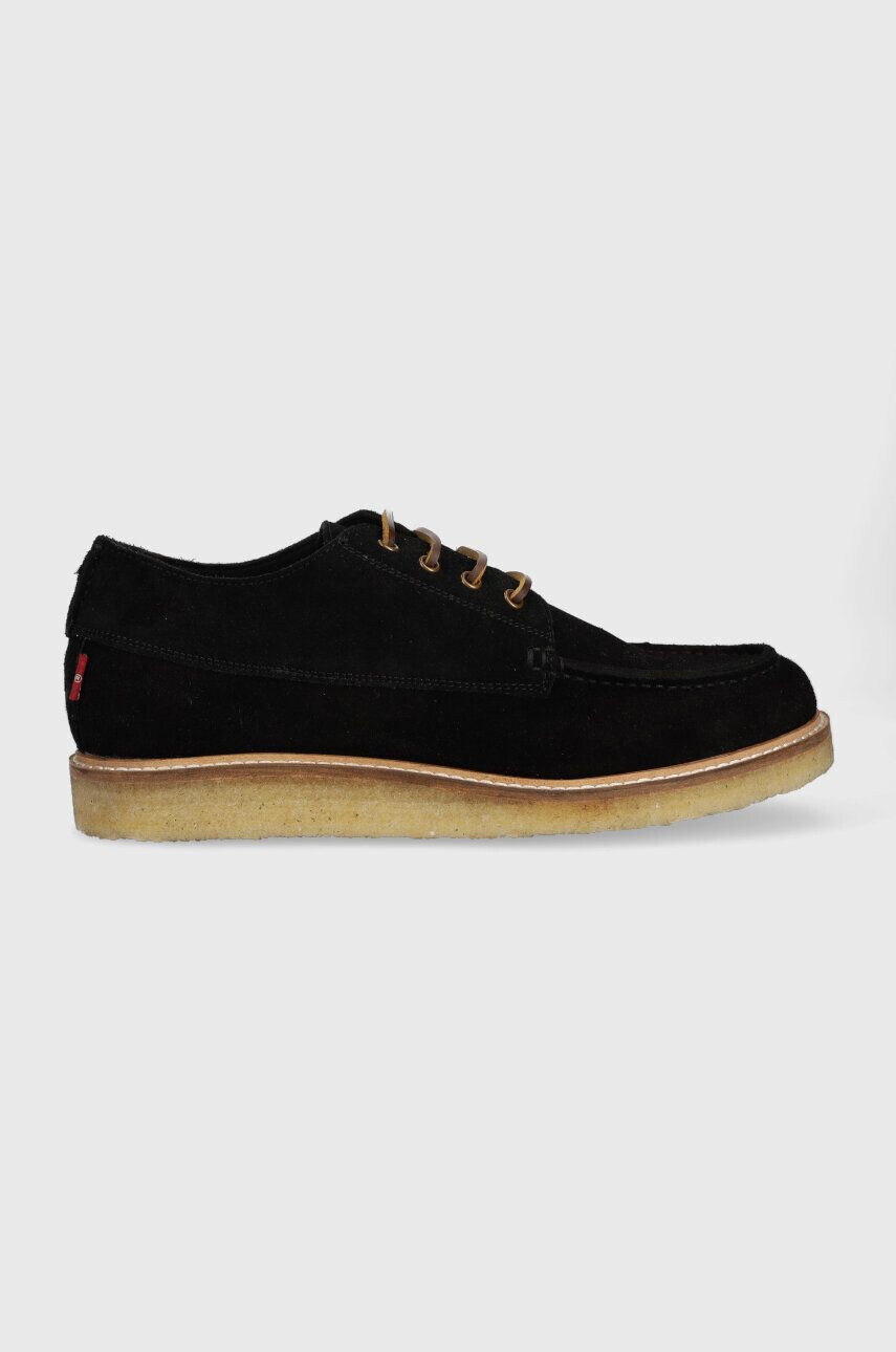 Levi's pantofi de piele intoarsa BERN SHOE barbati culoarea negru 235236.59 - Pled.ro