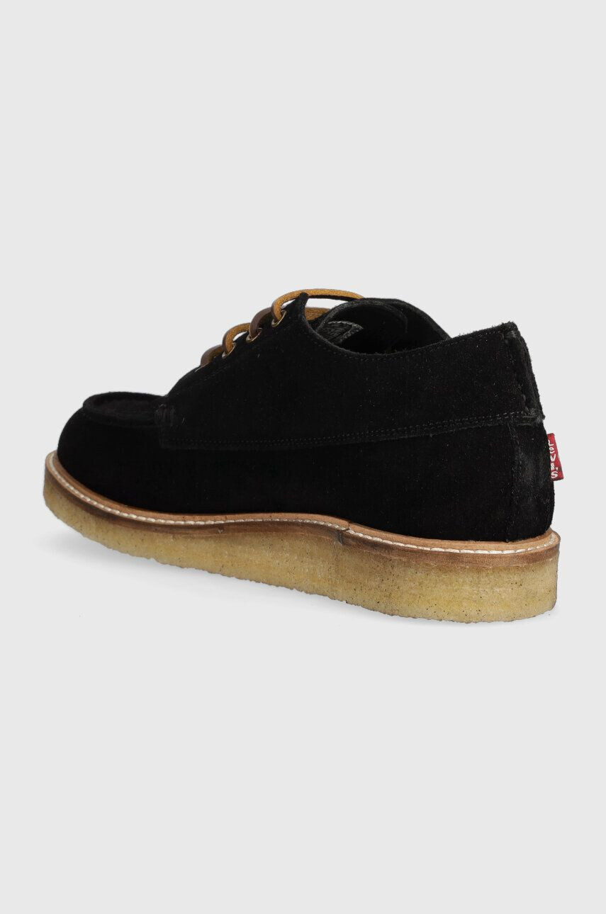 Levi's pantofi de piele intoarsa BERN SHOE barbati culoarea negru 235236.59 - Pled.ro