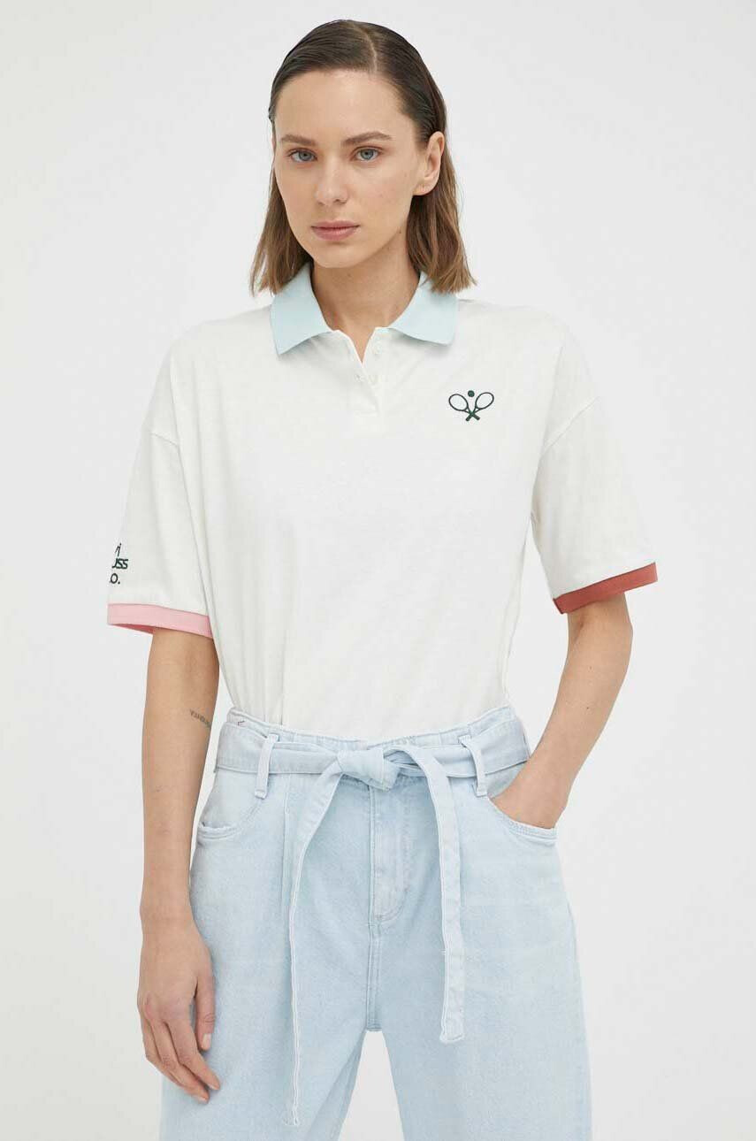 Levi's polo de bumbac culoarea bej - Pled.ro