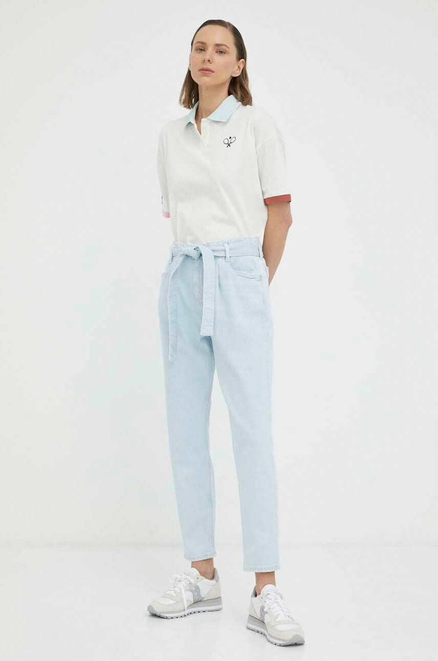 Levi's polo de bumbac culoarea bej - Pled.ro