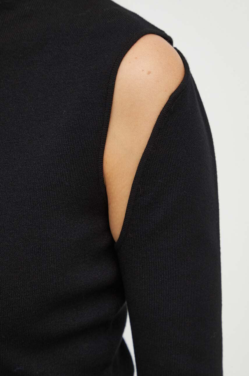 Levi's pulover femei culoarea negru light cu turtleneck - Pled.ro