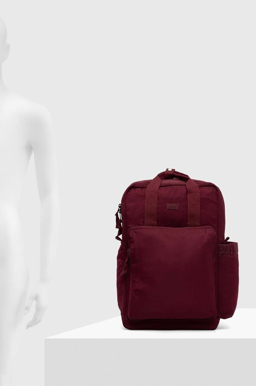 Levi's rucsac culoarea bordo mare neted - Pled.ro