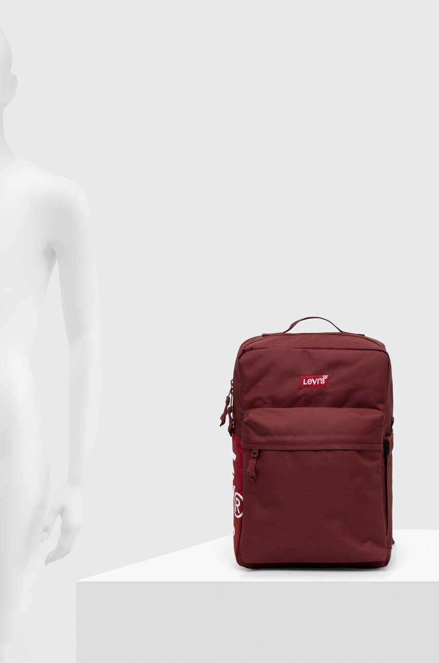 Levi's rucsac culoarea bordo mare cu imprimeu - Pled.ro