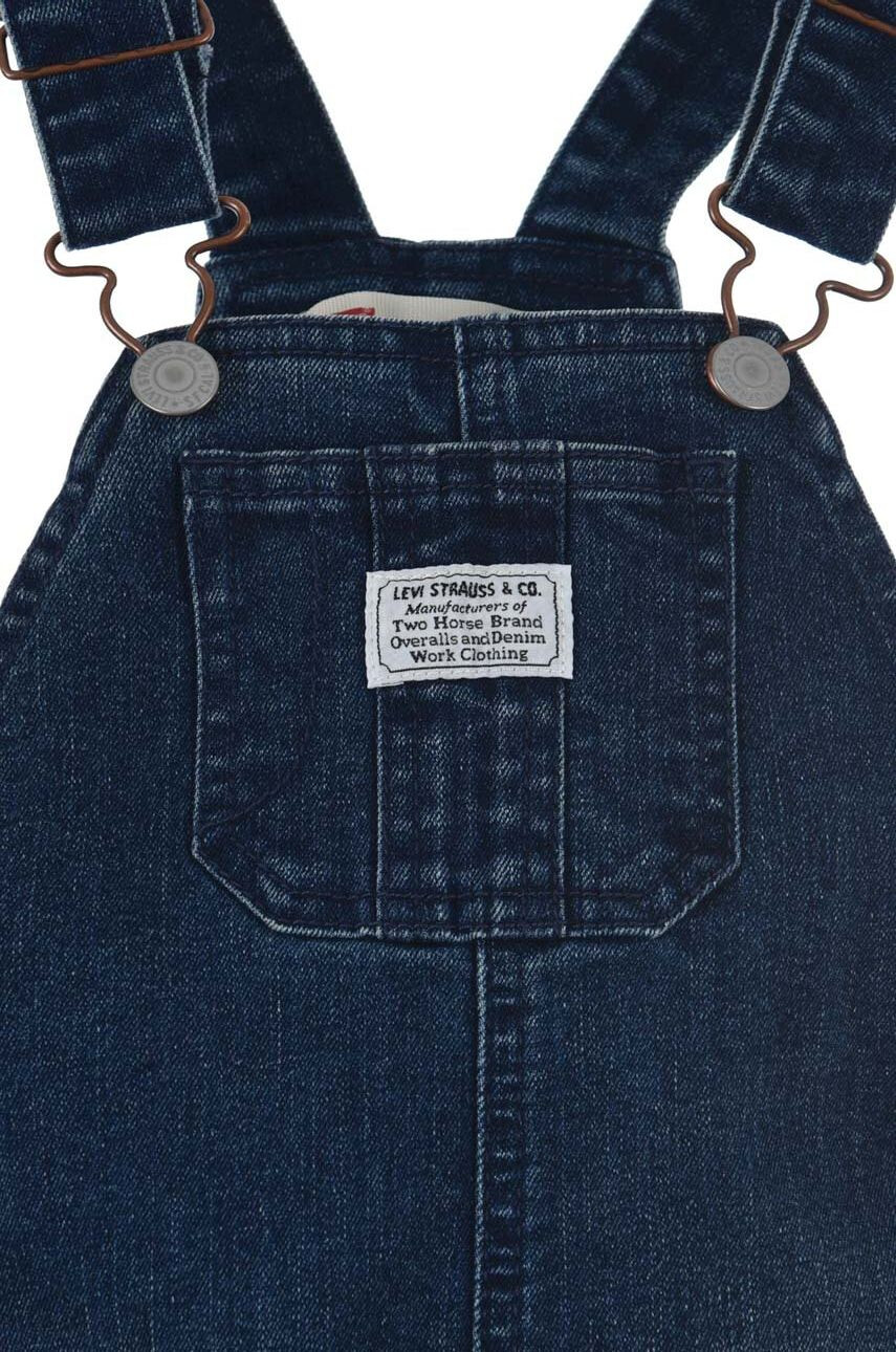 Levi's salopete din denim pentru copii culoarea albastru marin - Pled.ro