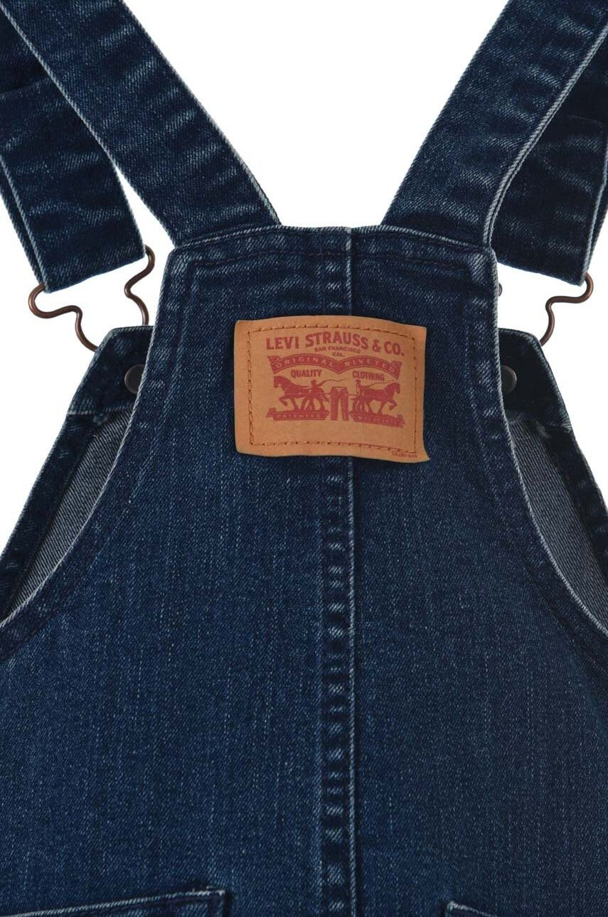 Levi's salopete din denim pentru copii culoarea albastru marin - Pled.ro