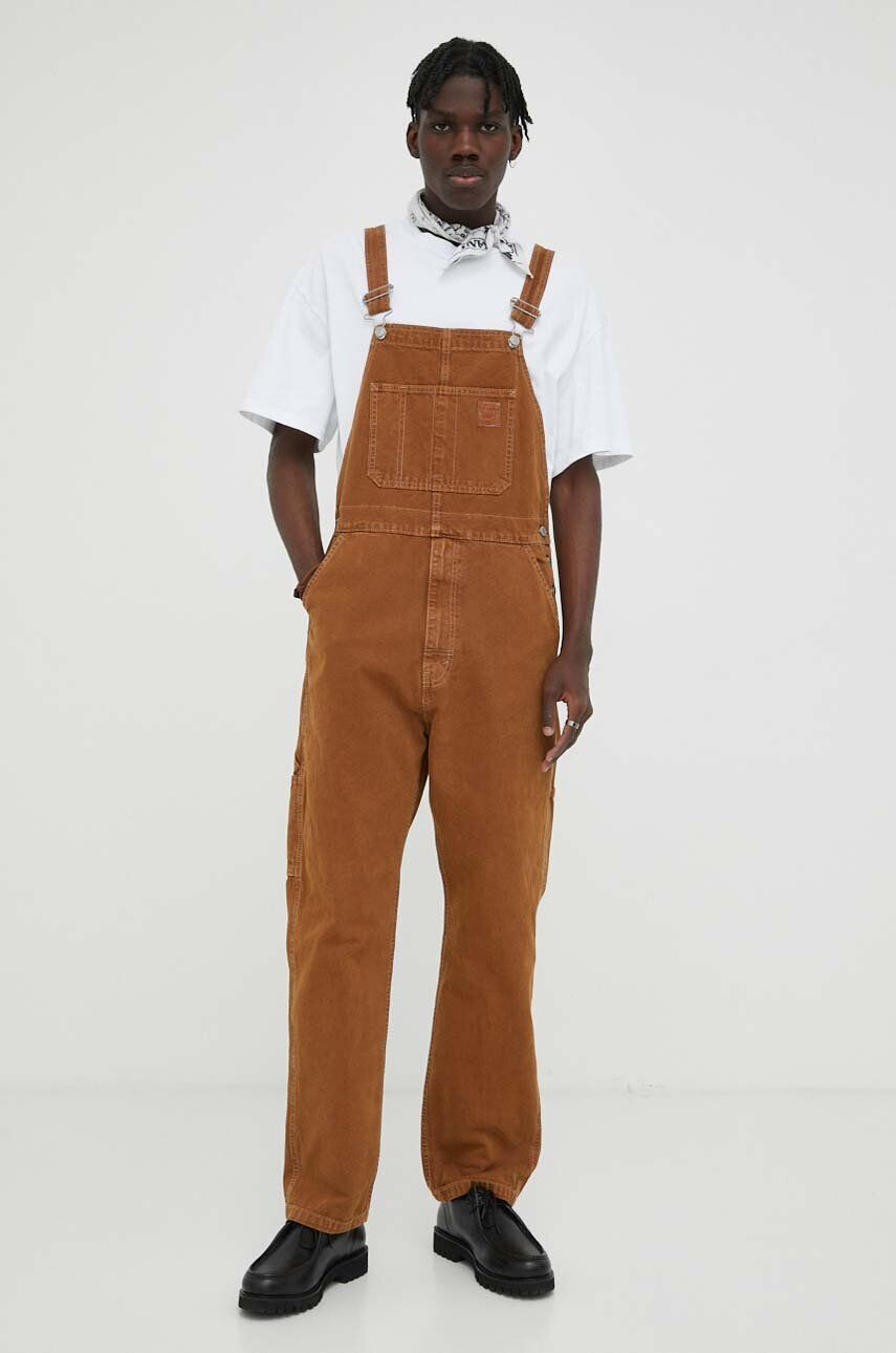 Levi's salopete din denim RT OVERALL culoarea maro - Pled.ro