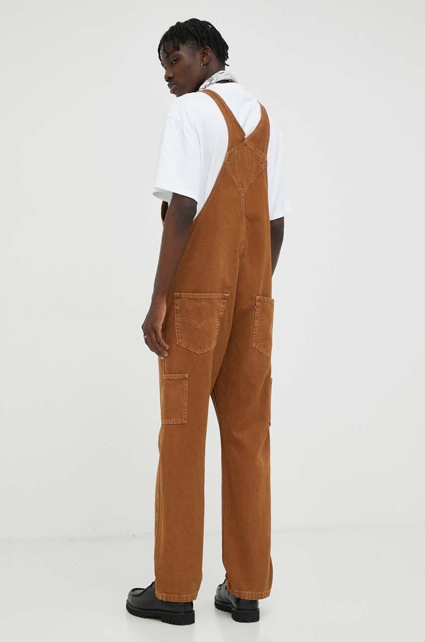 Levi's salopete din denim RT OVERALL culoarea maro - Pled.ro