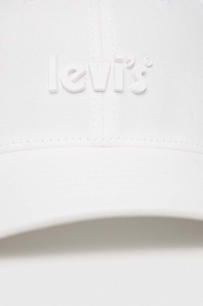 Levi's sapca culoarea alb cu imprimeu - Pled.ro