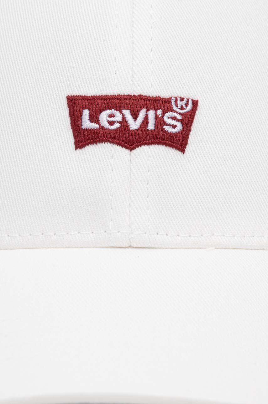 Levi's sapca culoarea alb neted - Pled.ro