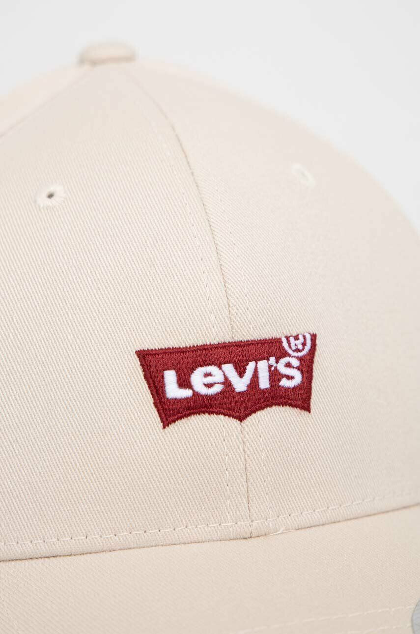 Levi's șapcă culoarea bej cu imprimeu D6608.0001-23 - Pled.ro