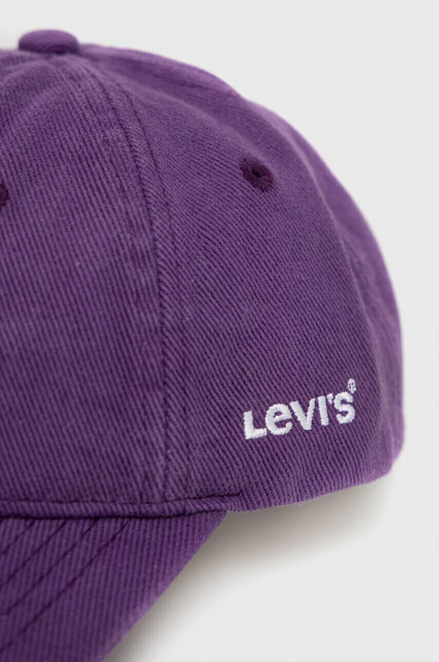 Levi's șapcă de baseball din catifea culoarea violet neted - Pled.ro