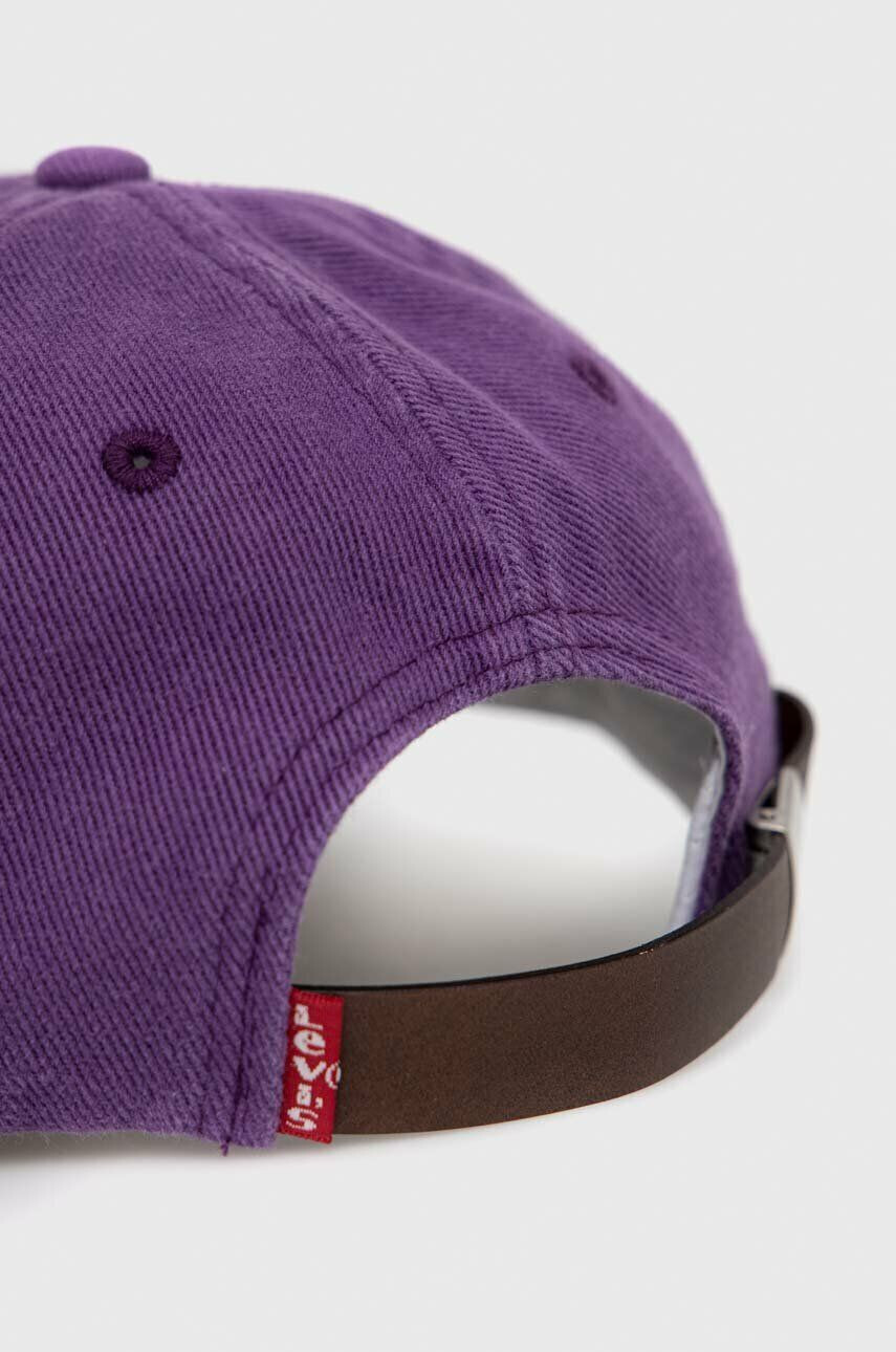 Levi's șapcă de baseball din catifea culoarea violet neted - Pled.ro