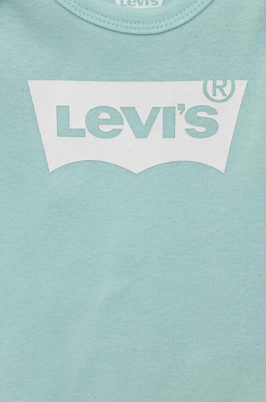 Levi's set de bumbac pentru bebelusi culoarea turcoaz - Pled.ro