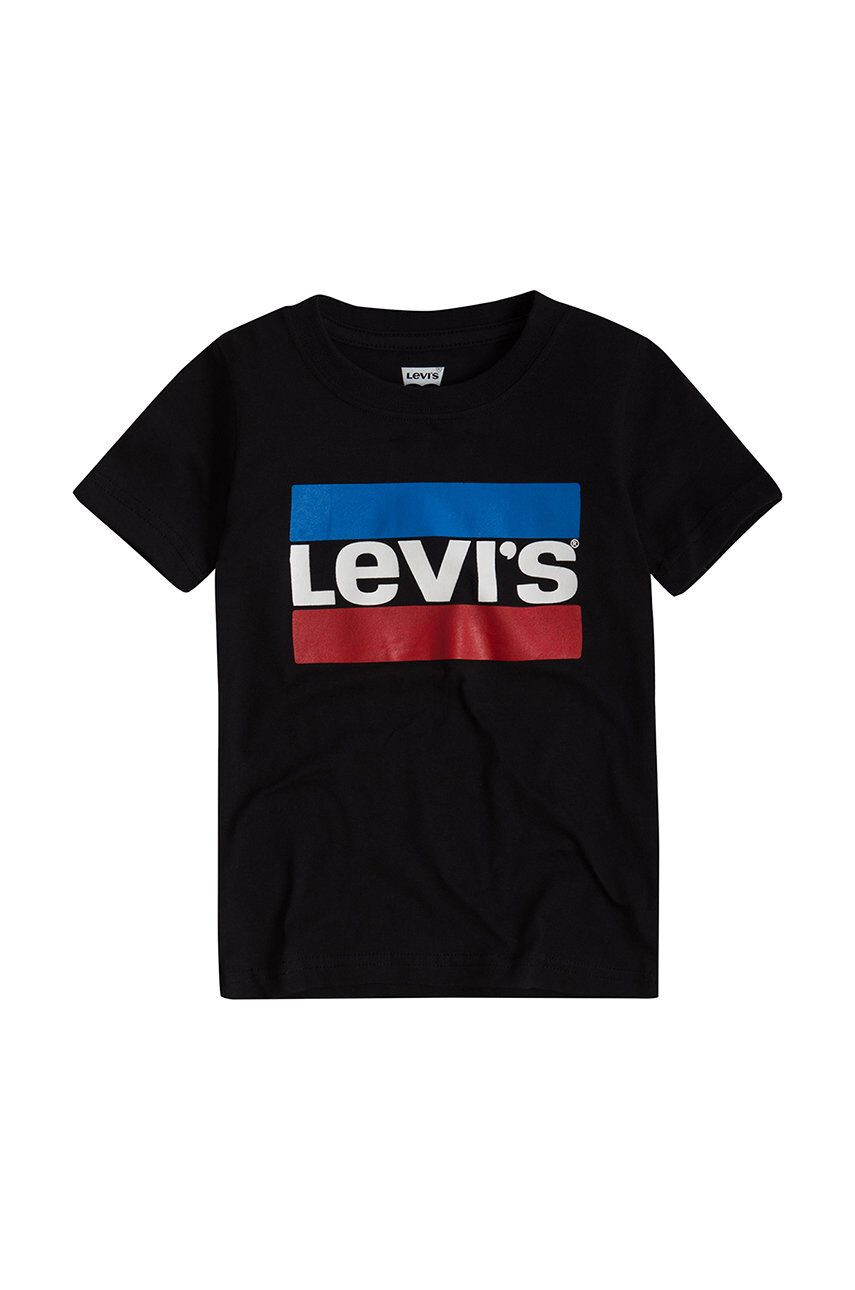 Levi's Tricou copii culoarea negru cu imprimeu - Pled.ro