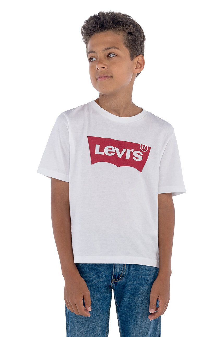 Levi's Tricou copii culoarea alb cu imprimeu - Pled.ro