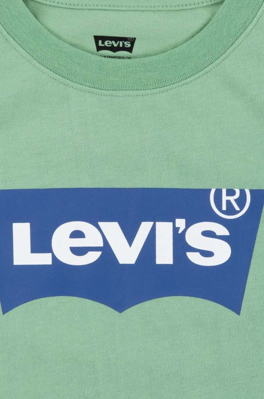 Levi's tricou copii culoarea verde cu imprimeu - Pled.ro