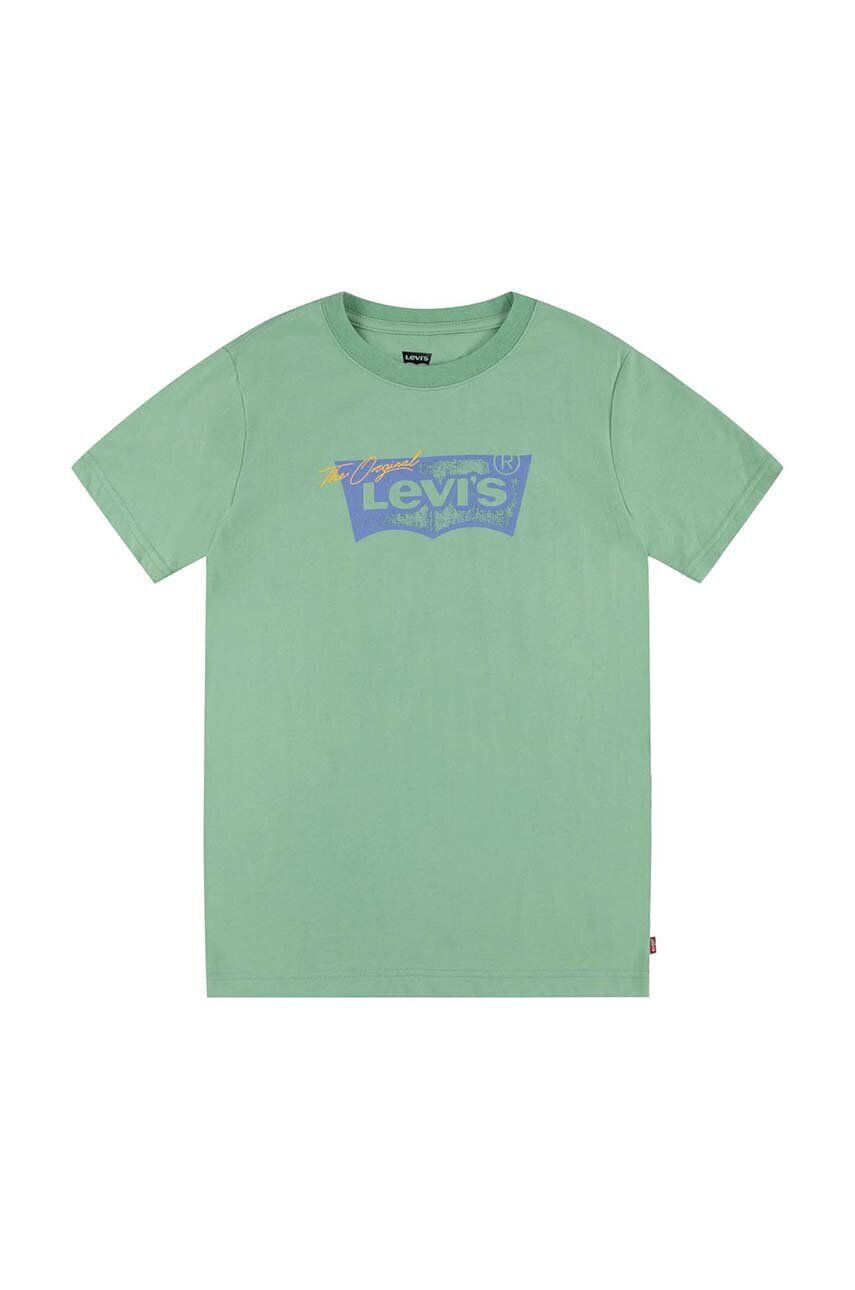 Levi's tricou copii culoarea verde cu imprimeu - Pled.ro