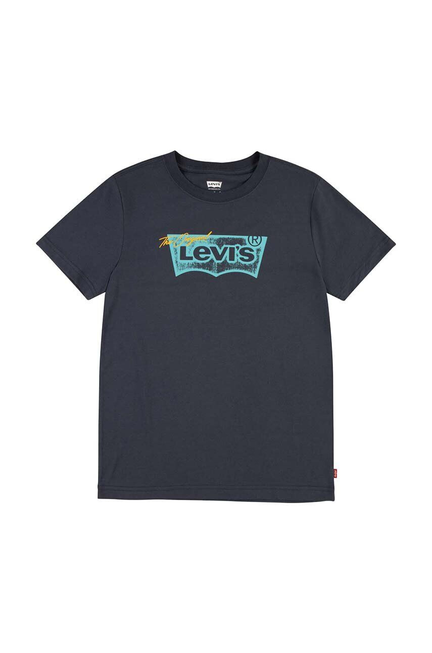 Levi's tricou copii culoarea gri cu imprimeu - Pled.ro