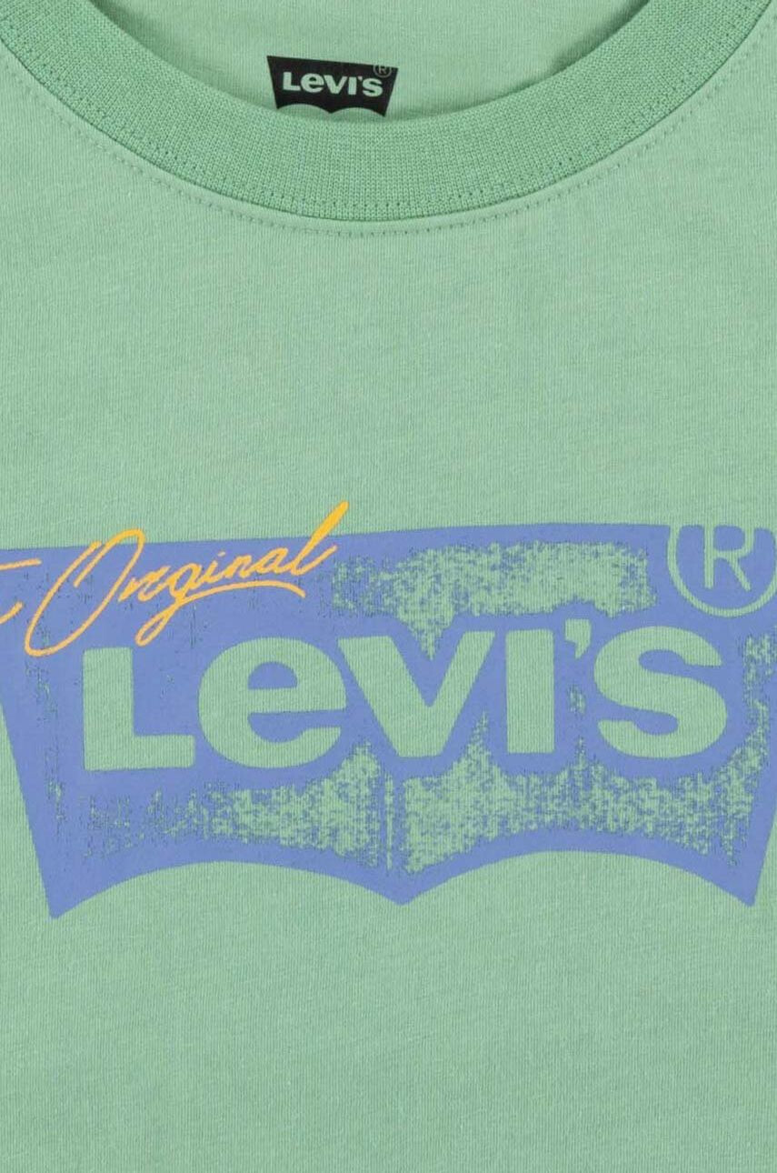 Levi's tricou copii culoarea verde cu imprimeu - Pled.ro