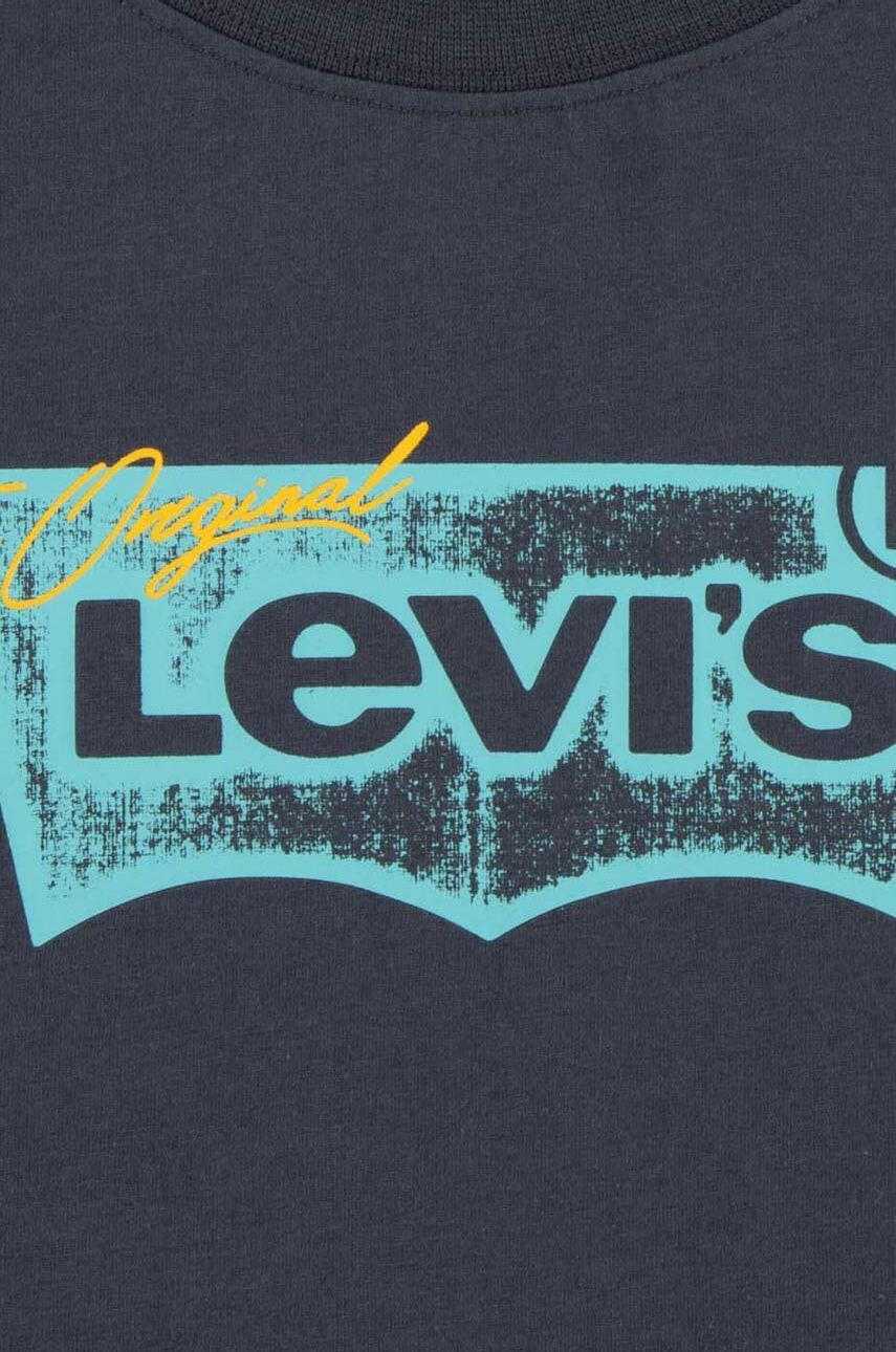 Levi's tricou copii culoarea gri cu imprimeu - Pled.ro