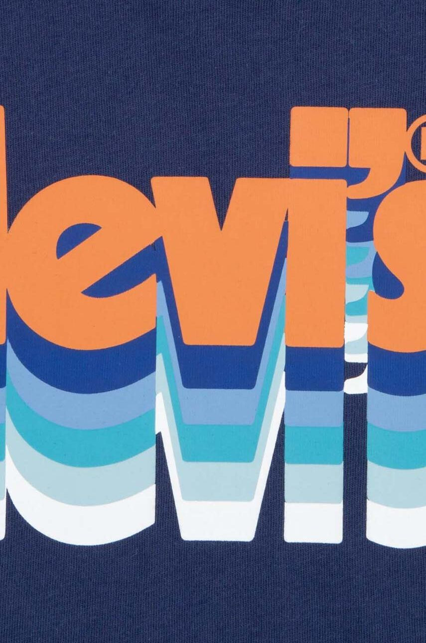 Levi's tricou de bumbac pentru copii culoarea albastru marin cu imprimeu - Pled.ro