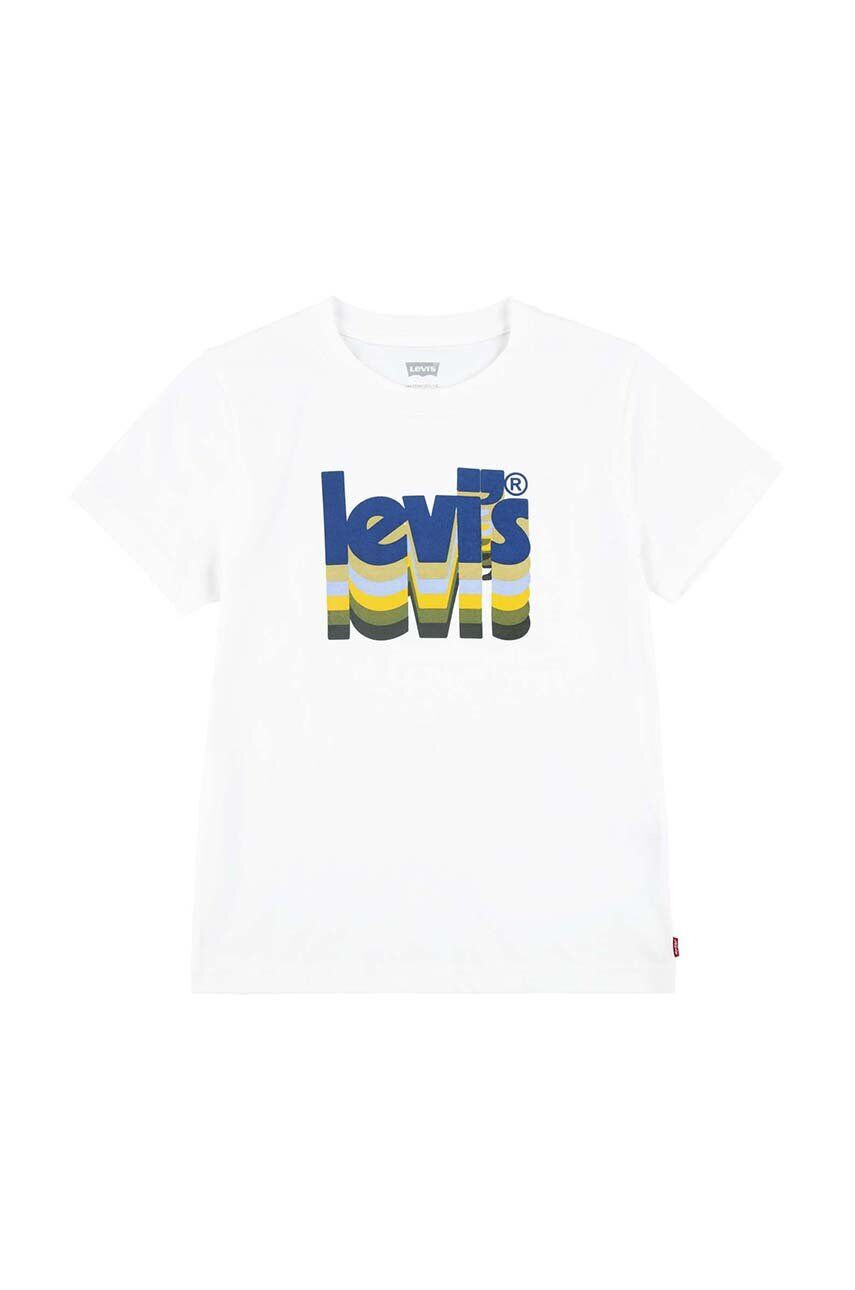 Levi's tricou de bumbac pentru copii culoarea rosu cu imprimeu - Pled.ro