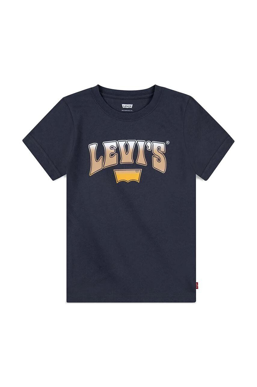 Levi's tricou de bumbac pentru copii culoarea albastru marin cu imprimeu - Pled.ro