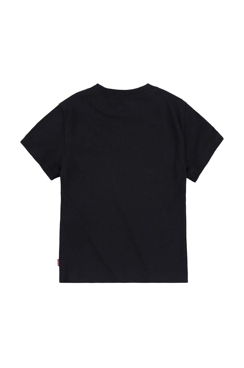 Levi's tricou de bumbac pentru copii culoarea negru cu imprimeu - Pled.ro