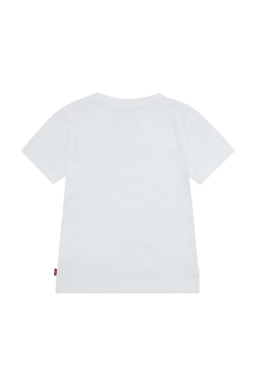 Levi's tricou de bumbac pentru copii culoarea alb neted - Pled.ro