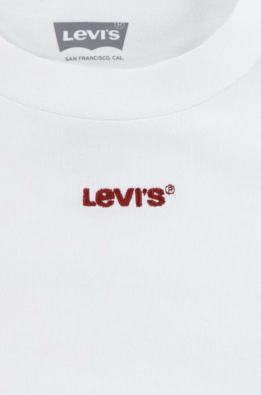 Levi's tricou de bumbac pentru copii culoarea alb neted - Pled.ro